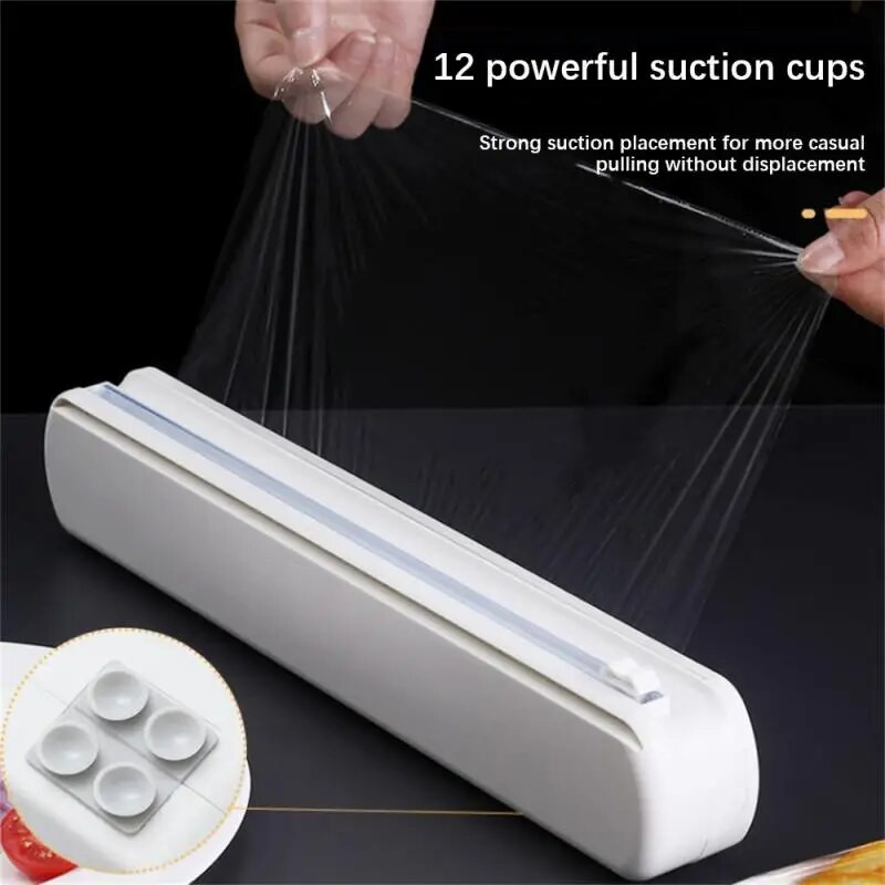 Tvirtinimo folijos plėvelės įvyniojimo dozatorius Maisto įvyniojimo dozatorius Plastikinis aštrių pjaustytuvų laikiklis Laikiklis Virtuvės įrankių priedai