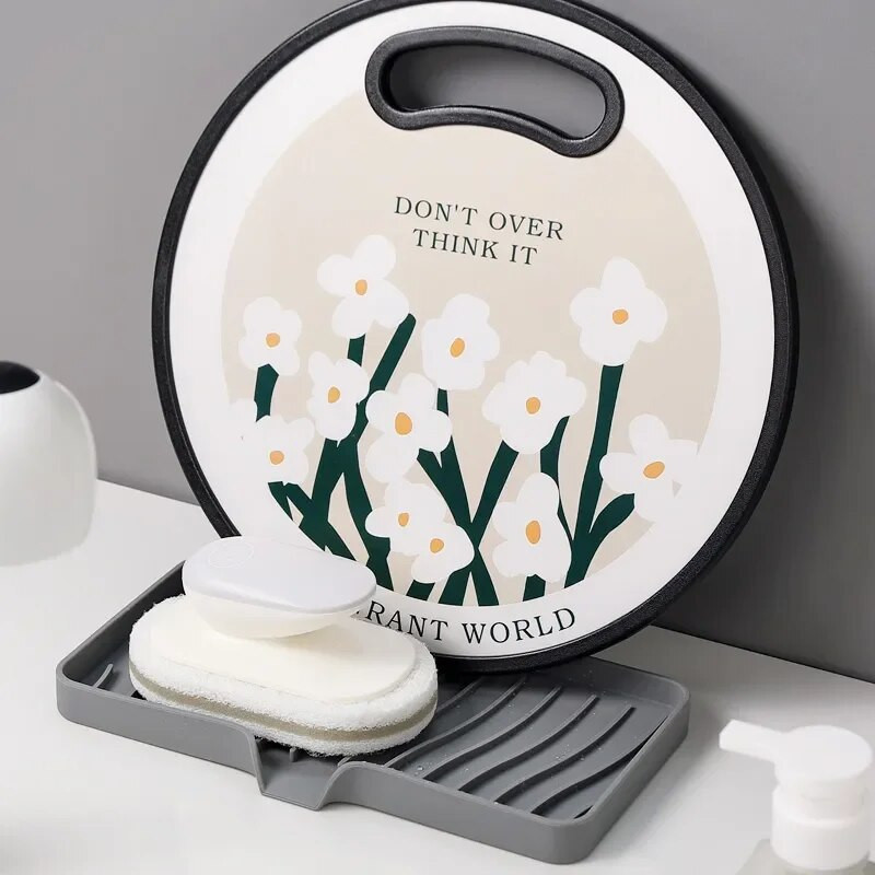 Savaime nutekančio muilo juostelės laikiklis vonios kambarys silikoninis muilo indų padėklas virtuvės stalviršis kriauklė, purslų džiovinimo kilimėlis, kempinė