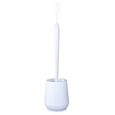 Baie Perie de toaletă neagră Cap de perie din silicon TPR moale Fără colțuri moarte Acasă Perii de curățare pe podea Accesorii WC