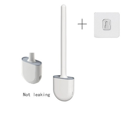 Baie Perie de toaletă neagră Cap de perie din silicon TPR moale Fără colțuri moarte Acasă Perii de curățare pe podea Accesorii WC