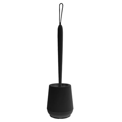 Baie Perie de toaletă neagră Cap de perie din silicon TPR moale Fără colțuri moarte Acasă Perii de curățare pe podea Accesorii WC