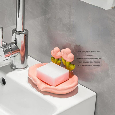 Vase portabile de săpun în formă de floare tăiate Cutie de săpun Scurgere de baie de uz casnic Tavă de săpun Cutie de săpun de baie Gadgets Suport pentru săpun
