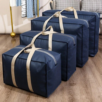 Чанти за съхранение със супер голям капацитет Одеяла за дрехи Гардероб Органайзер Подвижна чанта с цип Издръжлива ръчна чанта Пакет за багаж