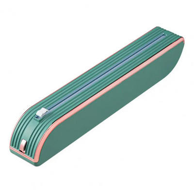 Plėvelės dozatorius Magnetinis plastikinis apvyniojimo pjaustytuvas virtuvės laikymui Vietą taupantis dozatorius apvyniojimo folijos laikikliui indams siurbtukas