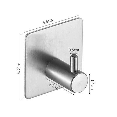 Võtmehoidja Seinakonks Roostevabast terasest tugevast liimiga seinakleebised konksud vannitoakonksud Võtmehoidja Kodutarvikud