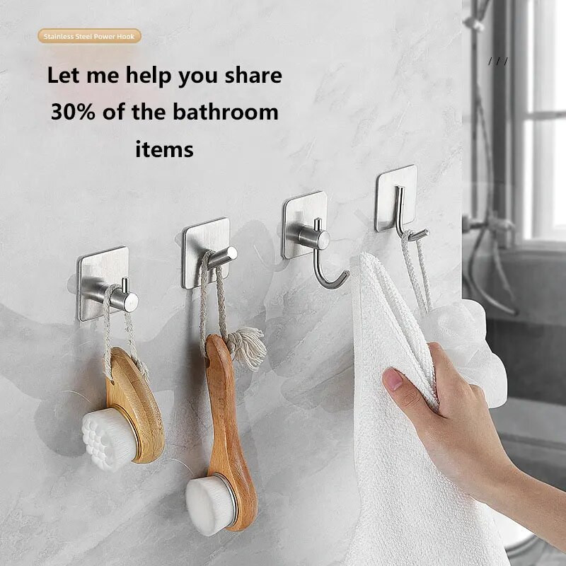 Võtmehoidja Seinakonks Roostevabast terasest tugevast liimiga seinakleebised konksud vannitoakonksud Võtmehoidja Kodutarvikud