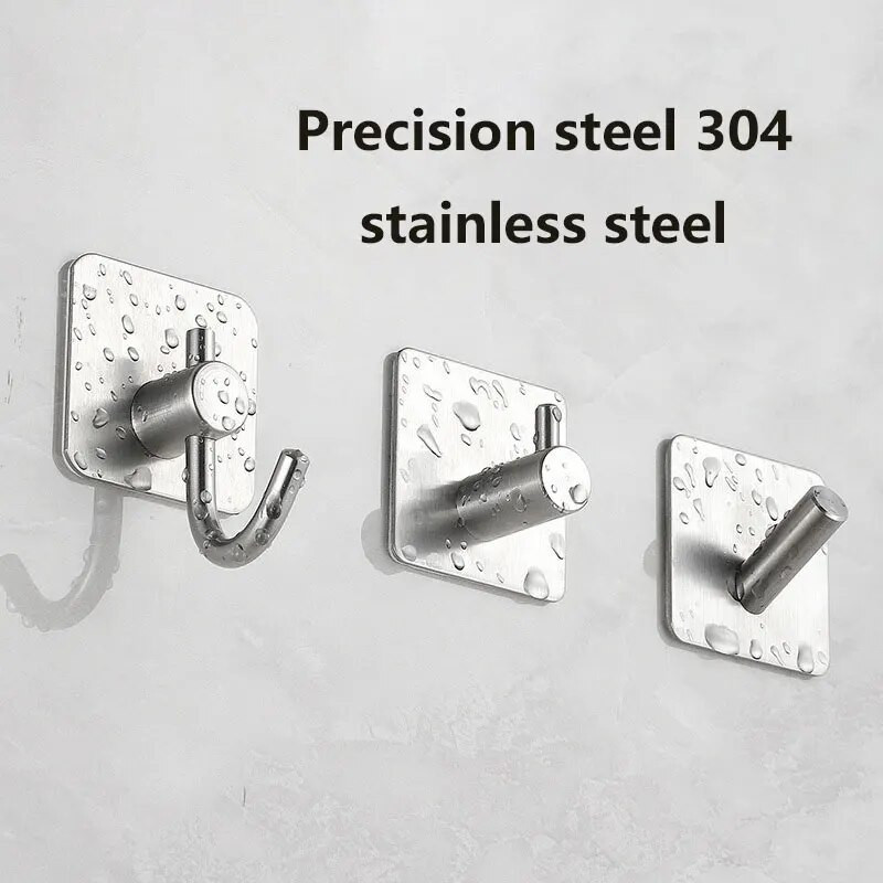 Võtmehoidja Seinakonks Roostevabast terasest tugevast liimiga seinakleebised konksud vannitoakonksud Võtmehoidja Kodutarvikud