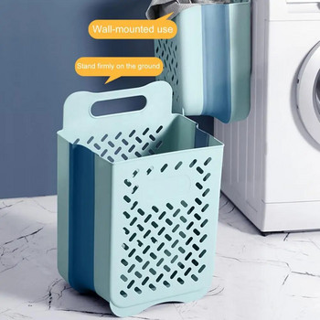 Кошница за органайзери Кошница за мръсно пране за дома, монтирана на стена Без перфорация PP преносима