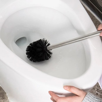 Βούρτσα τουαλέτας Κεφαλές σιλικόνης από ανοξείδωτο ατσάλι Αντικατάσταση εργαλείο καθαρισμού Αντικαταστάσιμες τρίχες Βολικό εύκολο στο καθάρισμα