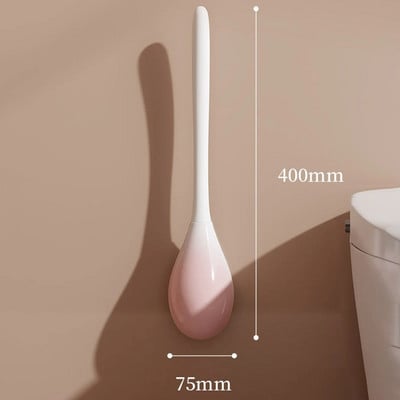 WC kefe szilikon fejek rozsdamentes acél fogantyúk csere tisztítóeszköz Cserélhető sörték Kényelmes, könnyen tisztítható