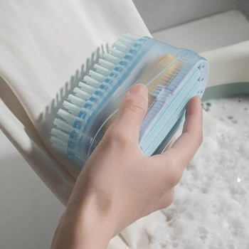 Многофункционална кутия за сапун Тип ролкова четка за баня Държач за чиния за сапун Кутия за оттичане на сапун за пране Неплъзгаща се пяна за измиване