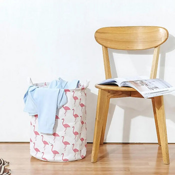 Кошница за пране Сгъваема памучно бельо Мръсни дрехи Чанта за съхранение на играчки Торбичка Държач Организатор Детско домашно съхранение Организация за пране