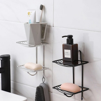 Висококачествена неръждаема стомана Стенен държач за сапун Гъба за баня Съд Рафт за душ Рафт за съхранение Аксесоари за домашна баня