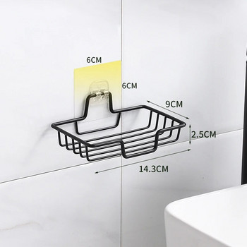 Висококачествена неръждаема стомана Стенен държач за сапун Гъба за баня Съд Рафт за душ Рафт за съхранение Аксесоари за домашна баня