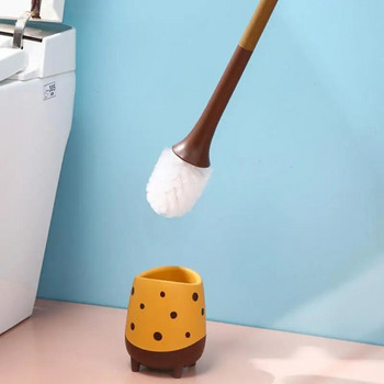 Творчески комплект четки за тоалетна Разглобяема четка за почистване на купа за баня за ъглов държач Дълга дръжка Инструменти за почистване на тоалетна Аксесоари