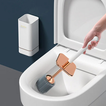 IZEFS TPR Силиконова четка за тоалетна Home No Dead Corner Cleaning Brush Инструмент за почистване на тоалетна Четка за стена за тоалетна Аксесоари за баня
