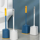 WC kefe készlet Otthon Fürdőszoba Nincs holt sarok WC leeresztő tisztítókefe lyukasztás nélkül Falra szerelhető talp