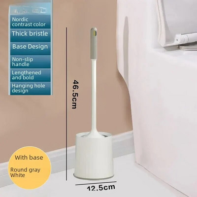 WC kefe készlet Otthon Fürdőszoba Nincs holt sarok WC leeresztő tisztítókefe lyukasztás nélkül Falra szerelhető talp