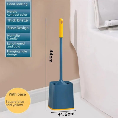 WC kefe készlet Otthon Fürdőszoba Nincs holt sarok WC leeresztő tisztítókefe lyukasztás nélkül Falra szerelhető talp