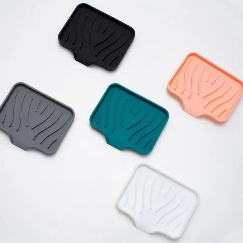 Silikonska posuda za sapun za kupaonicu Držač za sapun koji se samoiscjeđuje Kuhinjski sudoper Posuda za sapun Odvod spužve Prijenosni stalak za posuđe za sapun
