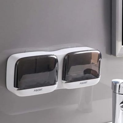 Falra szerelhető szappantartó otthoni hordozható WC-hez Vízálló szappantartó WC tárolódoboz Tároló tartó fürdőszobai kiegészítők