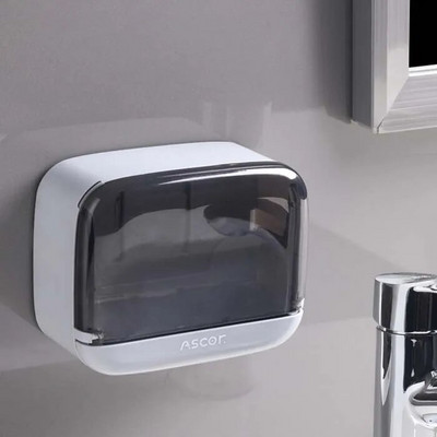 Falra szerelhető szappantartó otthoni hordozható WC-hez Vízálló szappantartó WC tárolódoboz Tároló tartó fürdőszobai kiegészítők
