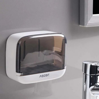 Falra szerelhető szappantartó otthoni hordozható WC-hez Vízálló szappantartó WC tárolódoboz Tároló tartó fürdőszobai kiegészítők