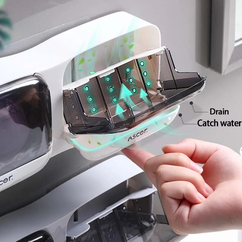 Falra szerelhető szappantartó otthoni hordozható WC-hez Vízálló szappantartó WC tárolódoboz Tároló tartó fürdőszobai kiegészítők