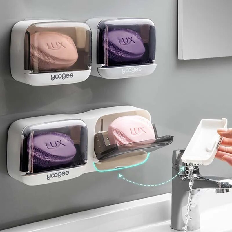 Falra szerelhető szappantartó otthoni hordozható WC-hez Vízálló szappantartó WC tárolódoboz Tároló tartó fürdőszobai kiegészítők