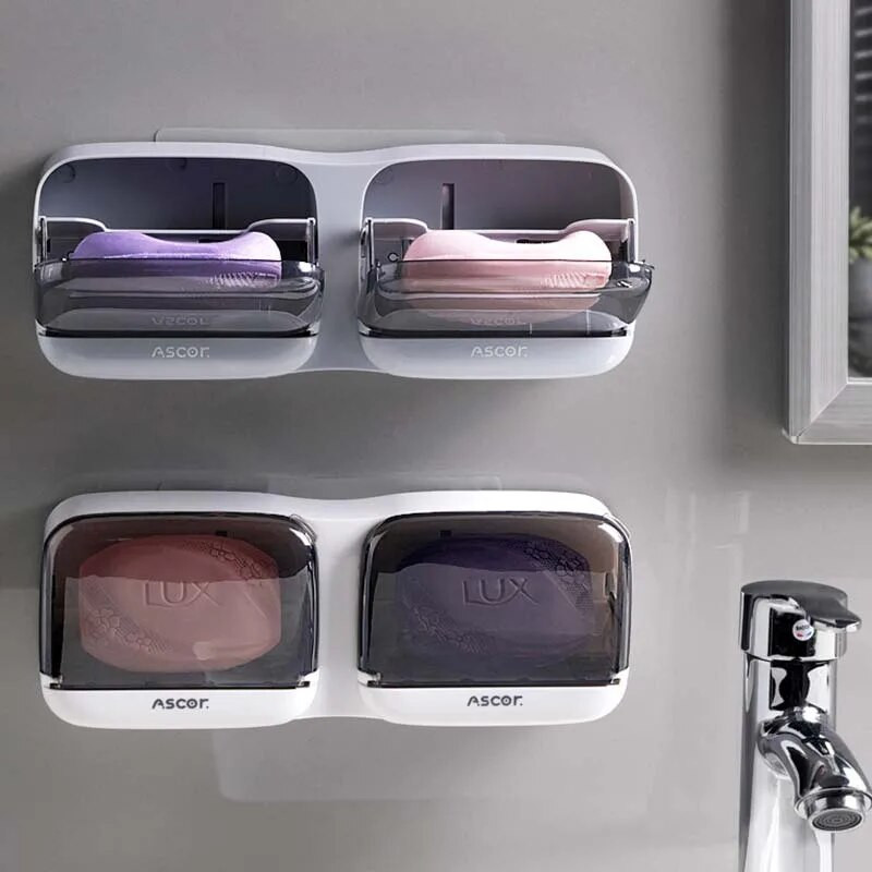 Falra szerelhető szappantartó otthoni hordozható WC-hez Vízálló szappantartó WC tárolódoboz Tároló tartó fürdőszobai kiegészítők