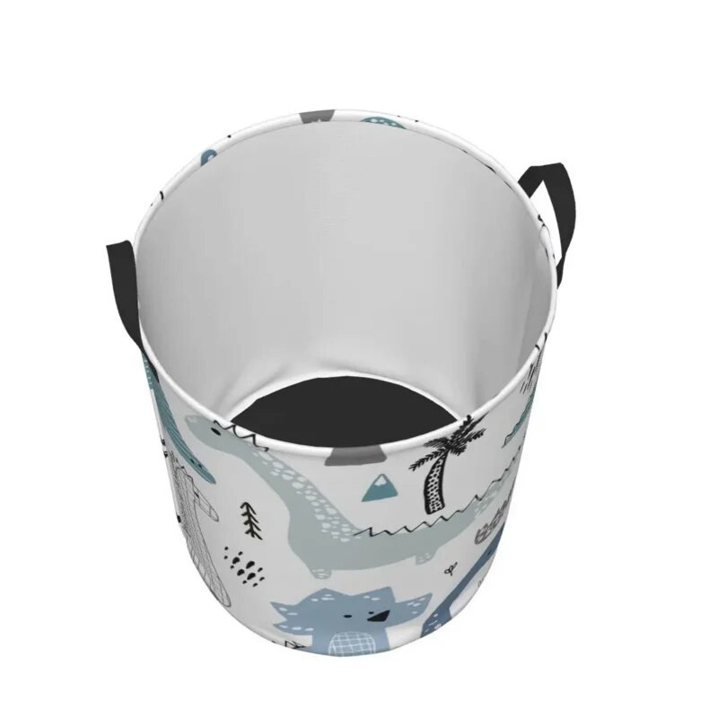 Καλάθι ρούχων Σχεδιασμένο στο χέρι Σκανδιναβικό ύφασμα δεινοσαύρων που διπλώνει βρώμικα ρούχα Παιχνίδια Κάδος Οικιακή αποθήκευση Καλάθι Πρωτοχρονιάς