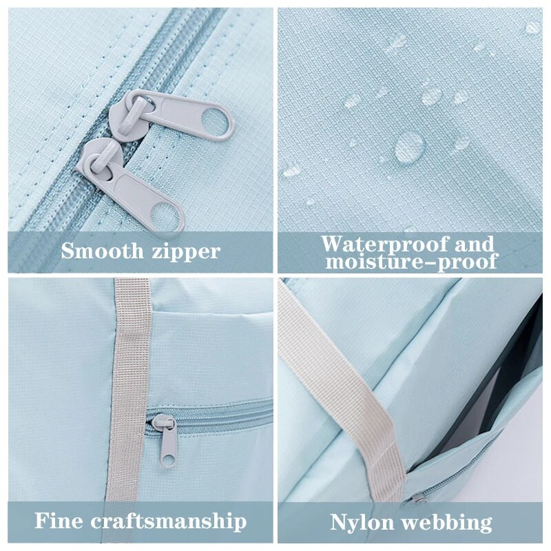Kelioninis krepšys Moteriškos rankinės vandeniui atsparios sulankstomos didelės talpos laikymo krepšys Drabužių organizatorius Lėktuvų nešiojami kelioniniai bagažo krepšiai