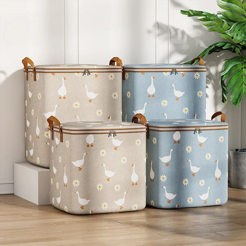 Sklopivi organizator za poplun Vreća za pohranu s poklopcima Ormar Odjeća Prtljaga Vreća za pohranu otporna na vlagu Torba koja štedi prostor Veliki kapacitet