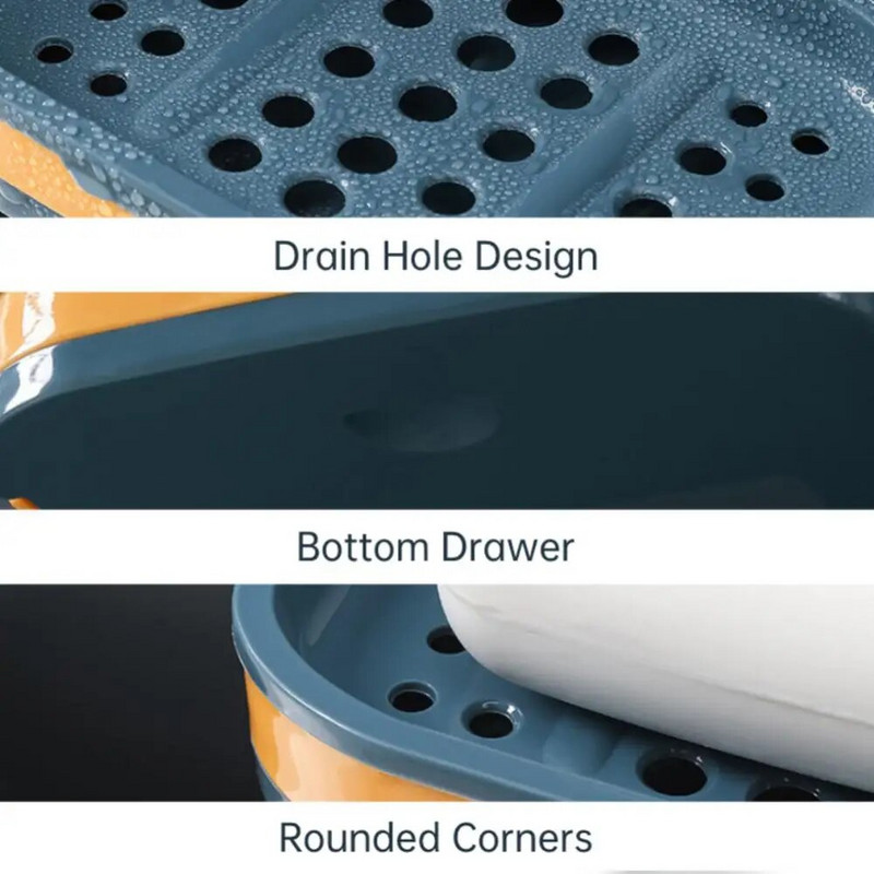 Dvoslojna kutija za sapun Odvod Držač sapuna Kupaonski pribor Vakumska posuda Posuda za sapun Posuda za sapun Posuda za sapun u kupaonici