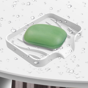 Силиконова чиния за сапун Самоотцеждаща се поставка за сапун Кухненска мивка Чиния за сапун Гъба Тава Дозатор за сапун Аксесоари за баня