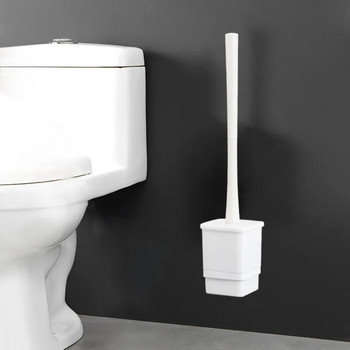 Комплект ъглови тоалетни четки Черни тоалетни четки за баня с рафт за съхранение Монтирани на стена Модерни инструменти за почистване Аксесоари за миене на тоалетна