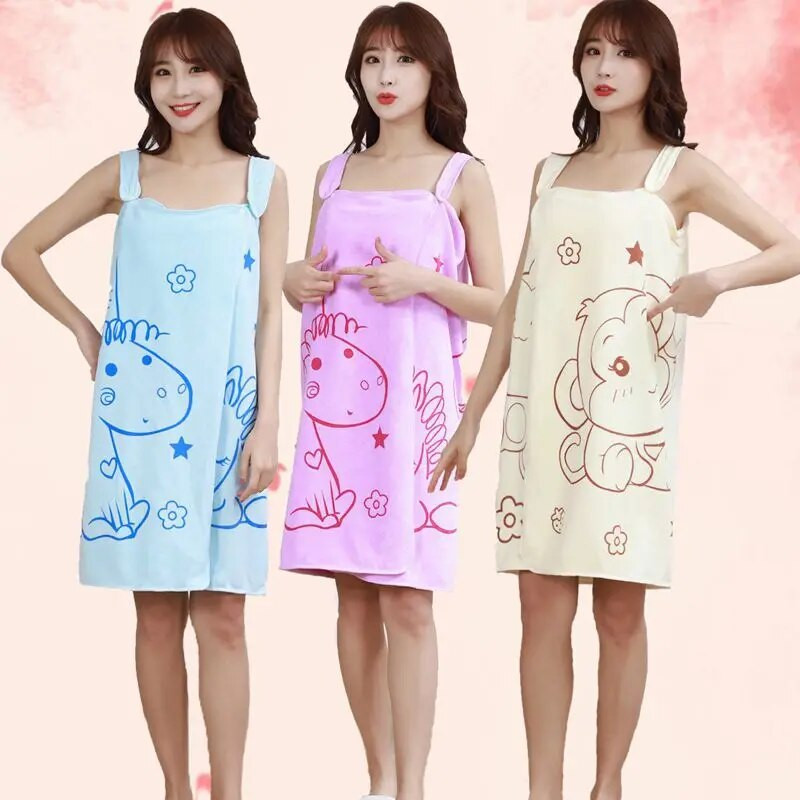 Cartton Unicorn Superfine Fiber vonios rankšluosčiai Madingi Lady Nešiojami greitai džiūstantys Magic Paplūdimio SPA Chalatai Maudymosi sijonas