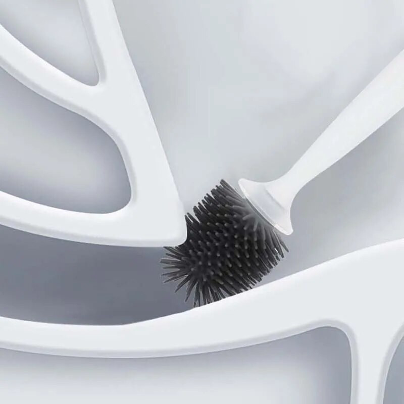 Silikoninis tualeto šepetys tualeto reikmenims Pridėkite ploviklio Tualeto šepetys Sieniniai valymo įrankiai Pradžia Vonios kambario priedų rinkiniai