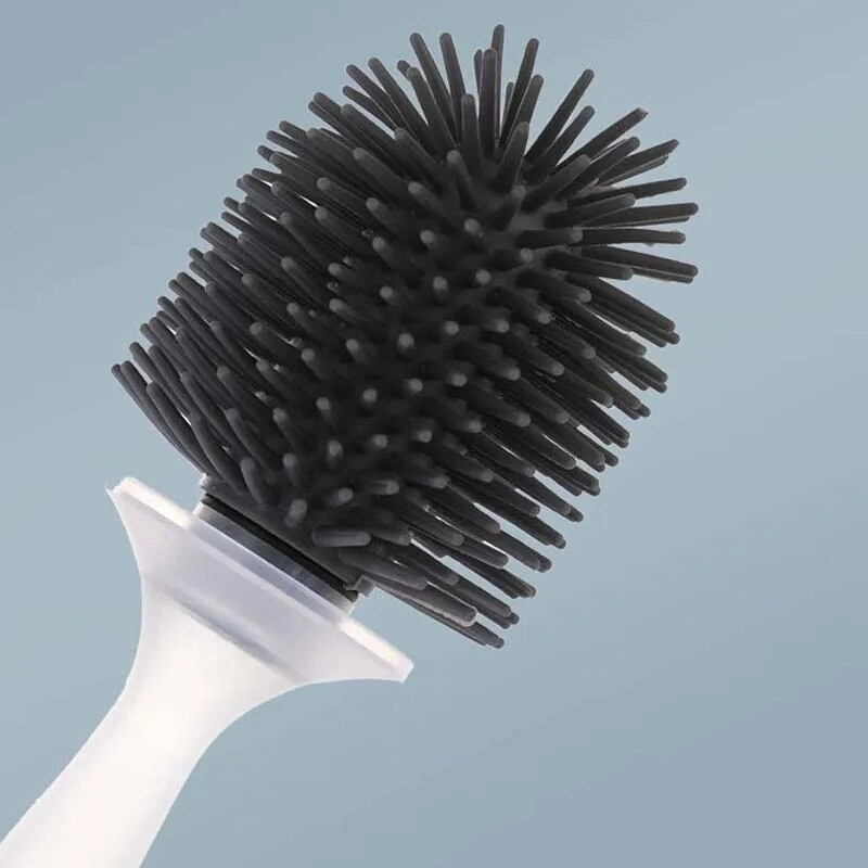 Silikoninis tualeto šepetys tualeto reikmenims Pridėkite ploviklio Tualeto šepetys Sieniniai valymo įrankiai Pradžia Vonios kambario priedų rinkiniai