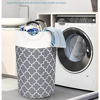 Foldable Large Capacity Laundry Basket With Handle Waterproof And Thickened Storage Basket Household Travel Dirty Clothes Bucket