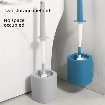 Σετ πλαστικής βούρτσας τουαλέτας 135 g Βούρτσα καθαρισμού τουαλέτας με μαλακή τρίχα για οικιακή χρήση μακριά λαβή χωρίς νεκρή γωνιακή βάση