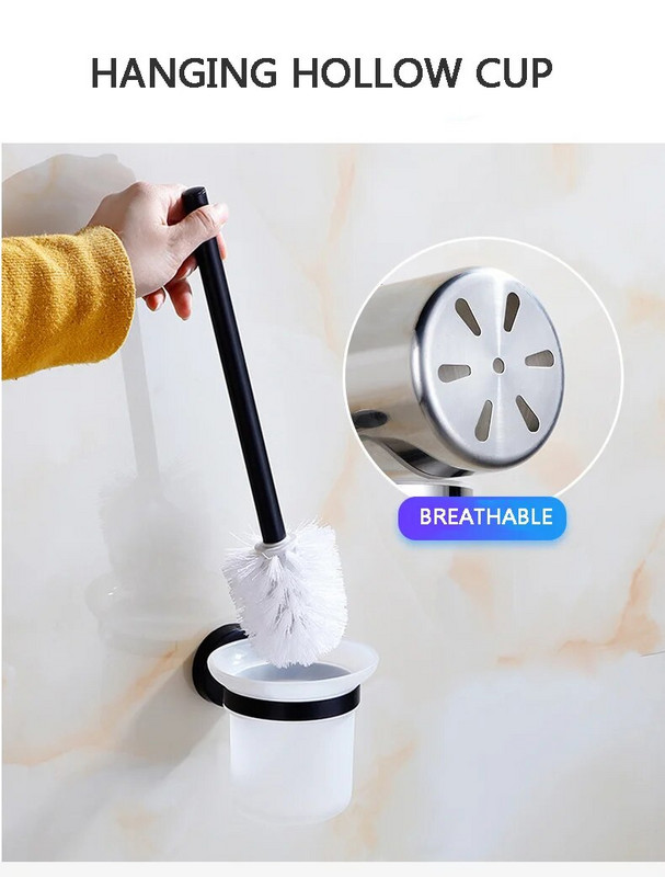 Montirana četka za WC školjku Četka za čišćenje od nehrđajućeg čelika 304 WC dodaci za kupaonicu Brosse WC proizvodi za čišćenje za dom