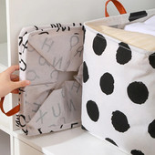 Nova ispisana košara za rublje, prijenosna sklopiva kućna torba za pohranu rublja, pamučna lanena korpa za dječje igračke, košara za prljavu odjeću