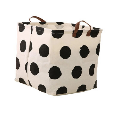 Nova ispisana košara za rublje, prijenosna sklopiva kućna torba za pohranu rublja, pamučna lanena korpa za dječje igračke, košara za prljavu odjeću