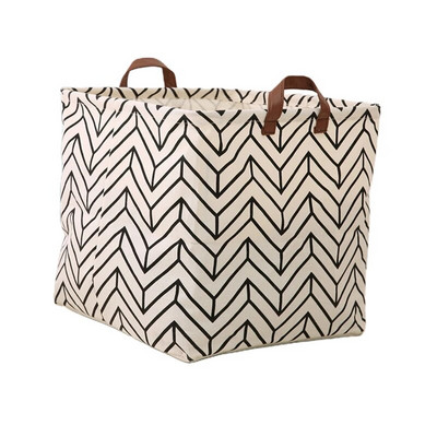 Nova ispisana košara za rublje, prijenosna sklopiva kućna torba za pohranu rublja, pamučna lanena korpa za dječje igračke, košara za prljavu odjeću