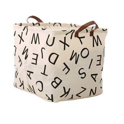 Nova ispisana košara za rublje, prijenosna sklopiva kućna torba za pohranu rublja, pamučna lanena korpa za dječje igračke, košara za prljavu odjeću