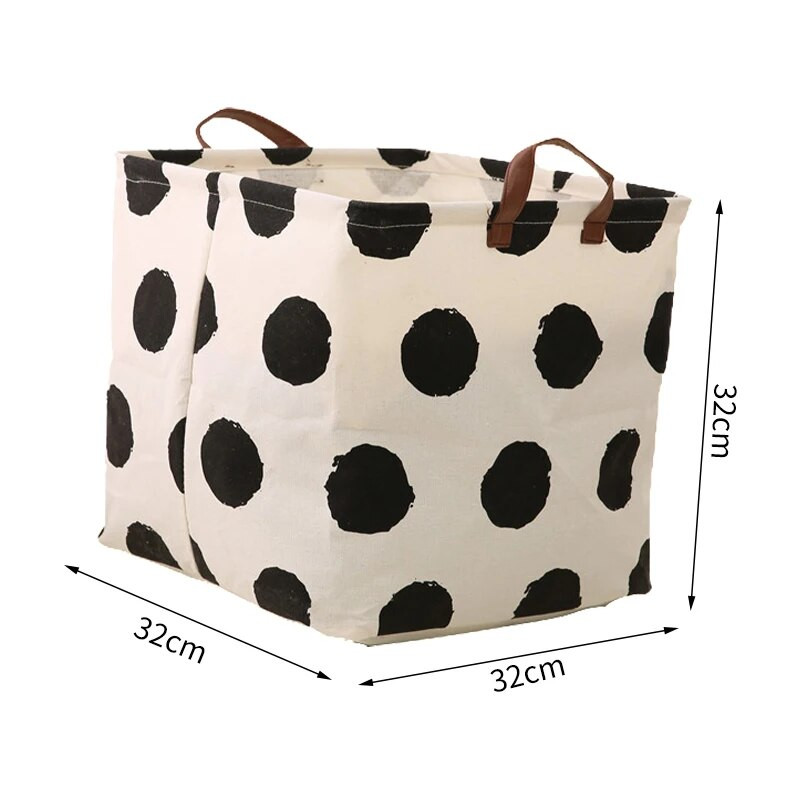Nova ispisana košara za rublje, prijenosna sklopiva kućna torba za pohranu rublja, pamučna lanena korpa za dječje igračke, košara za prljavu odjeću