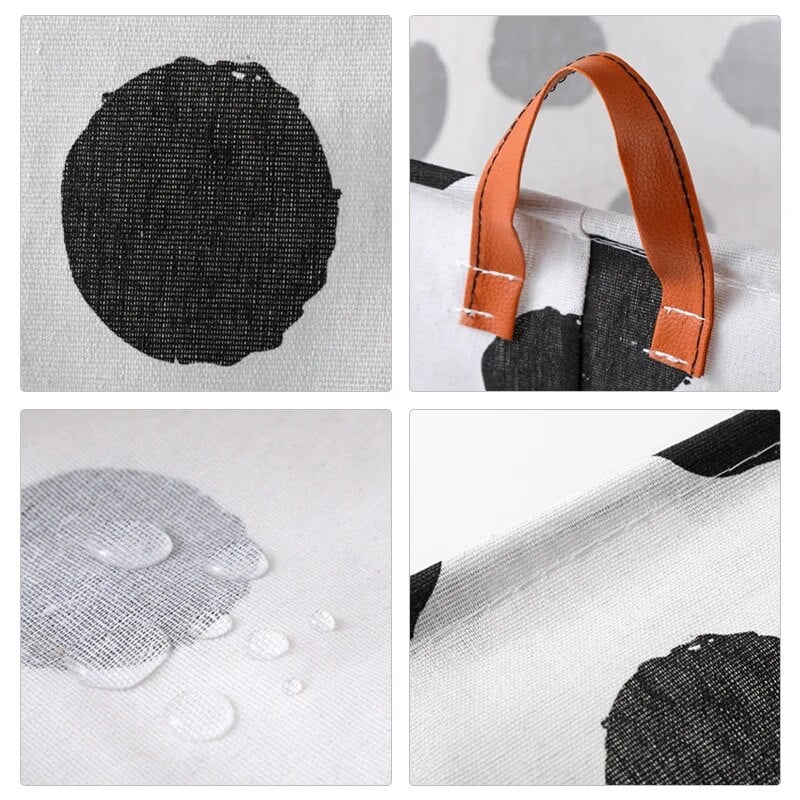 Nova ispisana košara za rublje, prijenosna sklopiva kućna torba za pohranu rublja, pamučna lanena korpa za dječje igračke, košara za prljavu odjeću