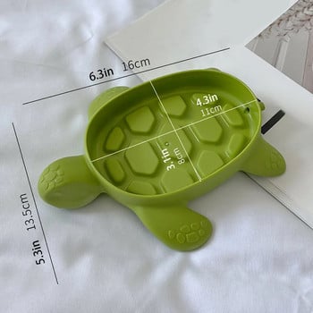Πρακτική και αξιολάτρευτη θήκη σαπουνιού Cartoon Turtle για οικιακή χρήση, Πιάτο ντους χωρίς συσσώρευση νερού