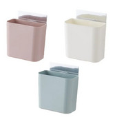 Japán egyszerű falra szerelhető tárolódoboz nappali asztali rendszerező műanyag fürdőszobai fogkefe állvány fürdőszobai tároló állvány